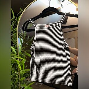 Mossimo Striped Black‎ and White Women's Top